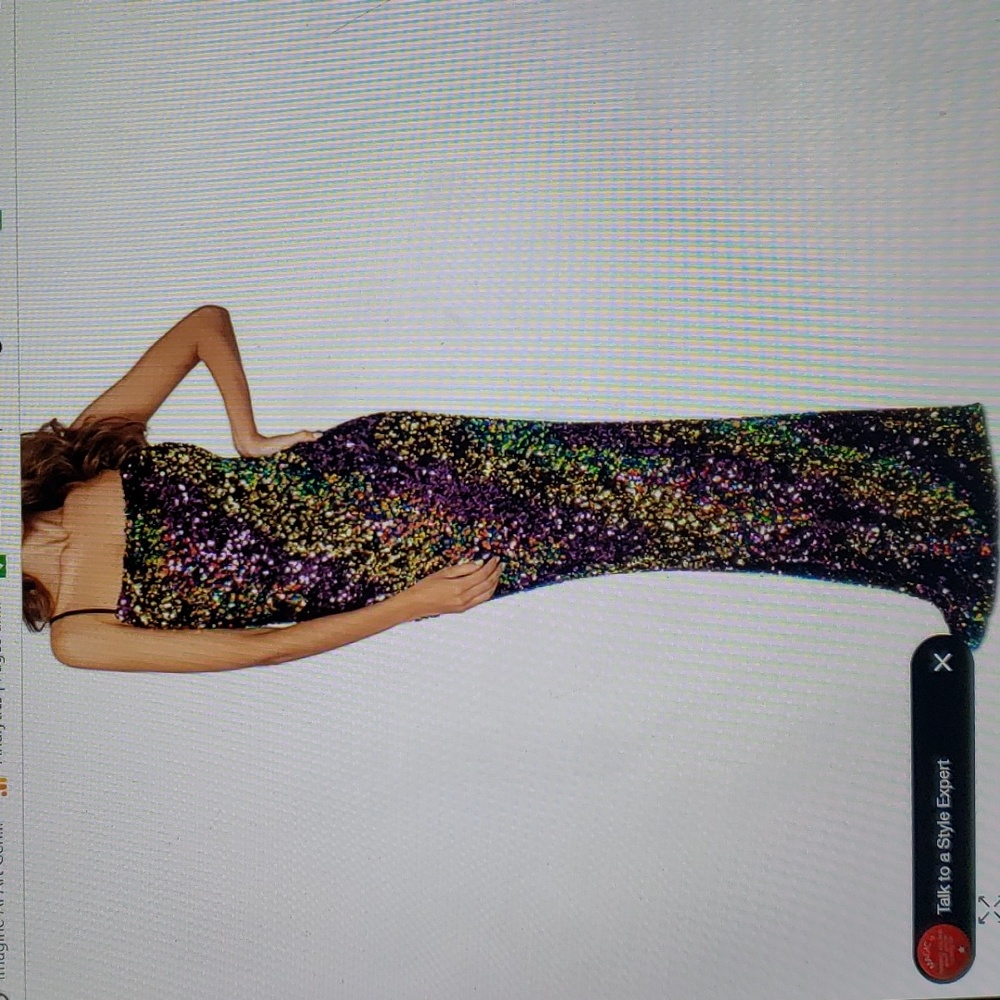 Betsy & Adam Sequin Gown, Size 6. Worn Once - image 1